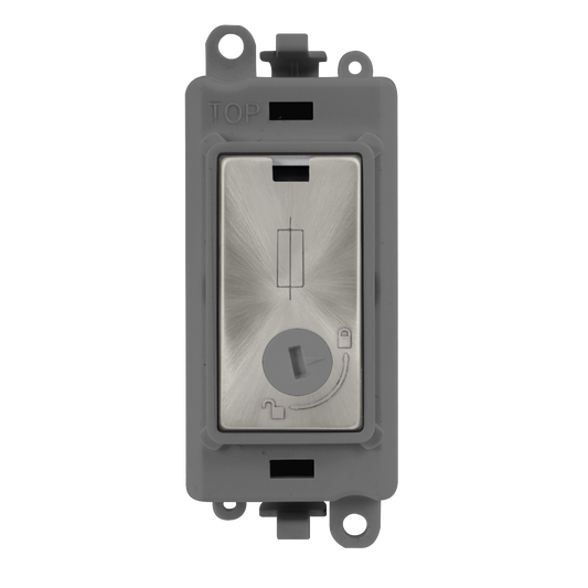 Click Gird Pro 13A Fused Lockable Grey Insert Module GM2047-LGYxx