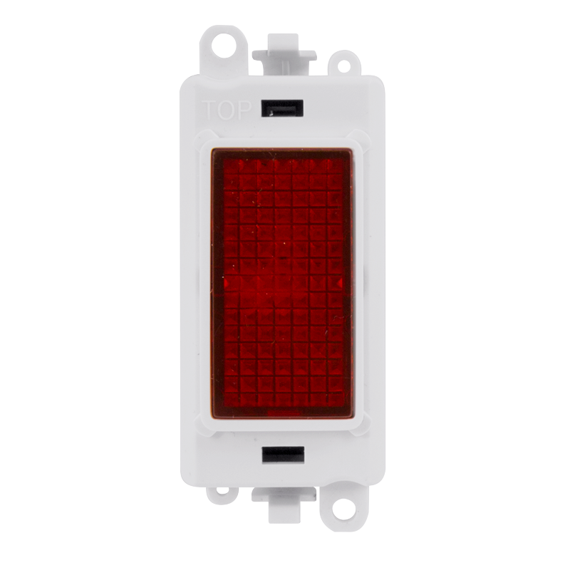 Click Grid Pro 240V Red Indicator White Insert Module GM2080PW