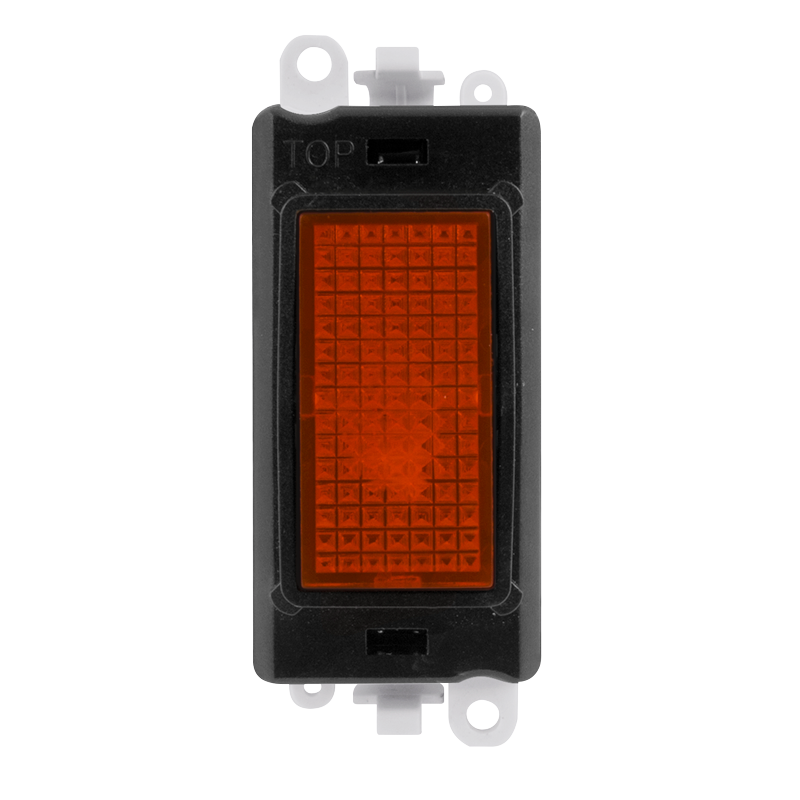 Click Grid Pro 240V Amber Indicator Black Insert Module GM2081BK