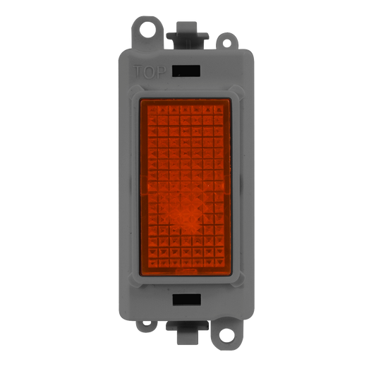 Click Grid Pro 240V Amber Indicator Grey Insert Module GM2081GY