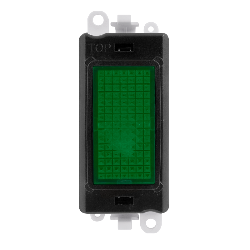 Click Grid Pro 240V Green Indicator Black Insert Module GM2082BK