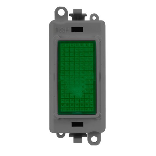 Click Grid Pro 240V Green Indicator Grey Insert Module GM2082GY