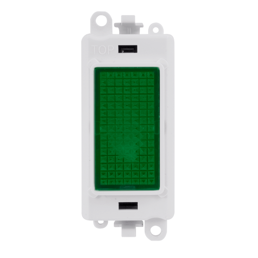 Click Grid Pro 240V Green Indicator White Insert Module GM2082PW