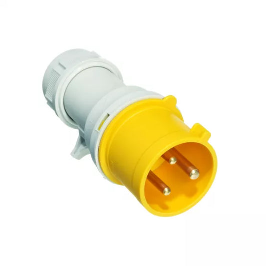 Europa IP44 110V 16A 2P+E Yellow Plug IP163F