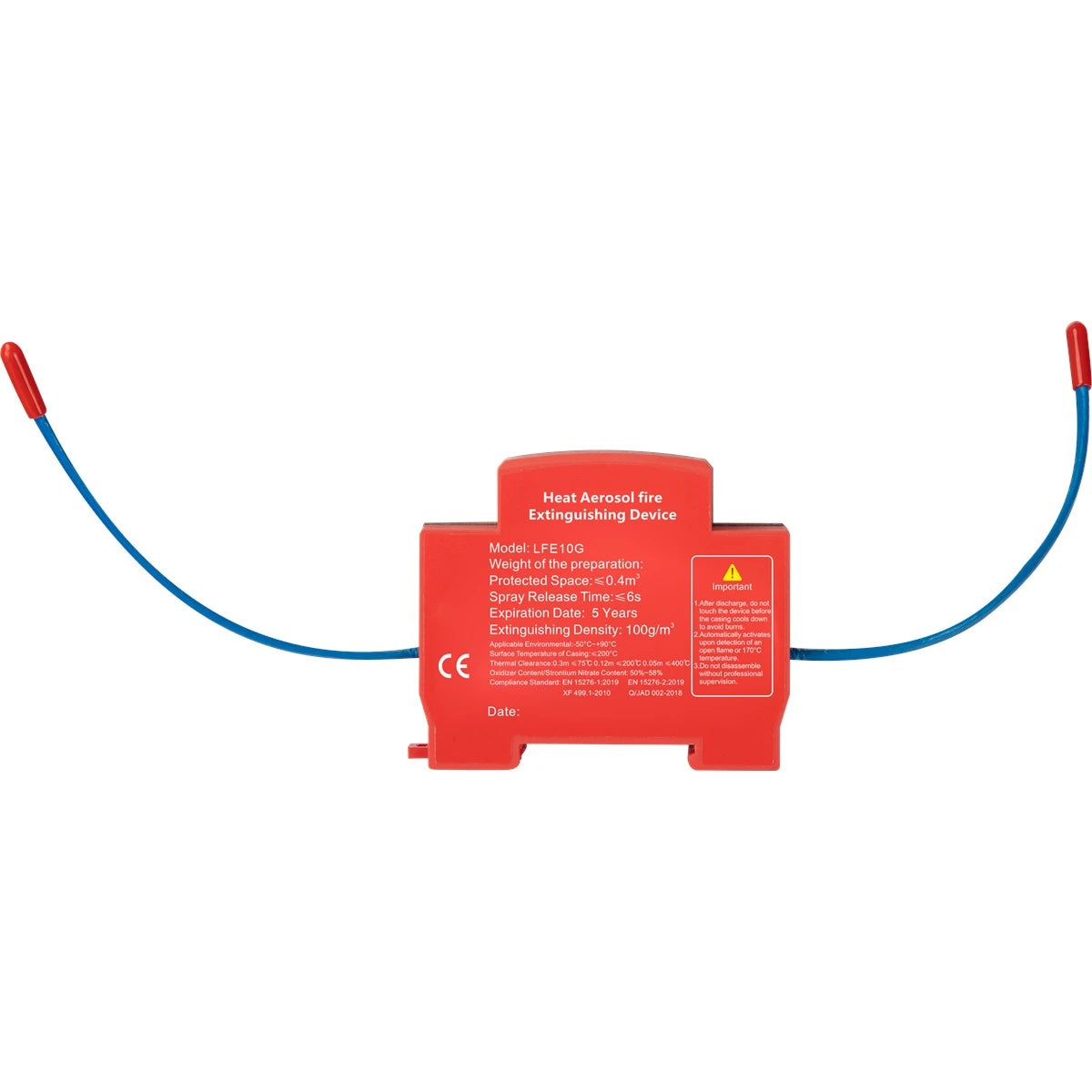 Live Electrical Din Rail Aerosol Fire Extinguisher Device LFE10G