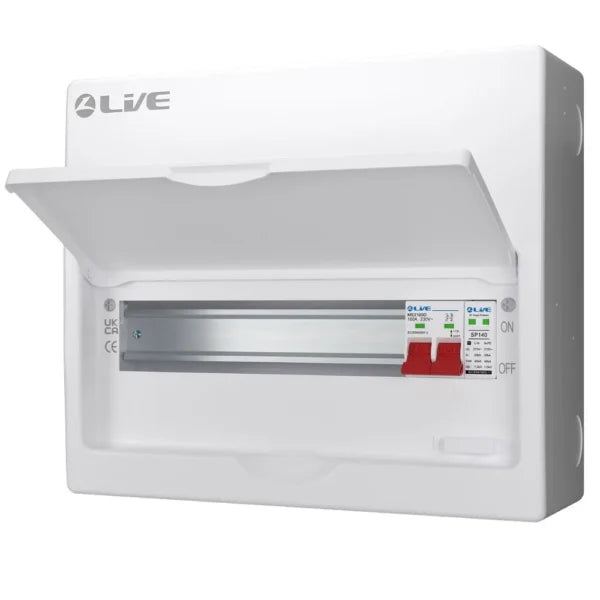 Live Electrical 14 Way (11 Free) SRN Metal Consumer Unit with 100A Mains Switch + SPD LSMC14S-SP