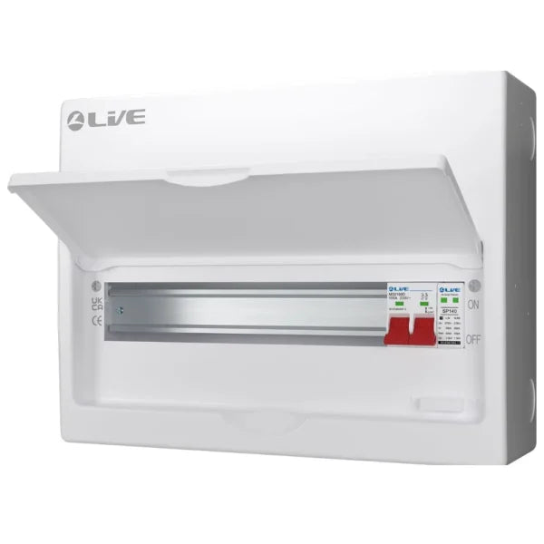 Live Electrical 16 Way (13 Free) SRN Metal Consumer Unit with 100A Mains Switch + SPD LSMC16S-SP