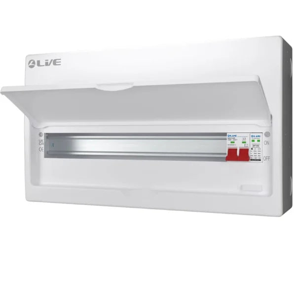 Live Electrical 24 Way (21 Free) SRN Metal Consumer Unit with 125A Mains Switch + SPD LSMC24S-SP