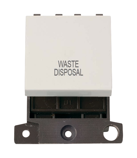 Click MiniGrid 20A DP WASTE DISPOSAL Switch Module (Twin Width) MD022xx-WD