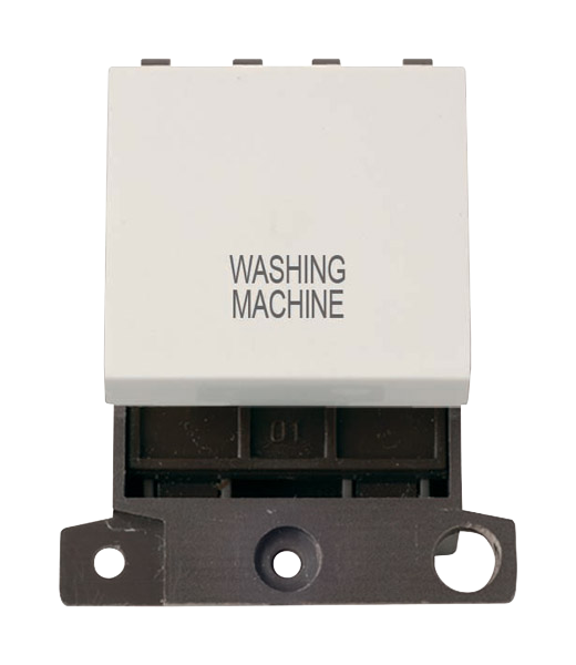 Click MiniGrid 20A DP WASHING MACHINE Switch Module (Twin Width) MD022xx-WM