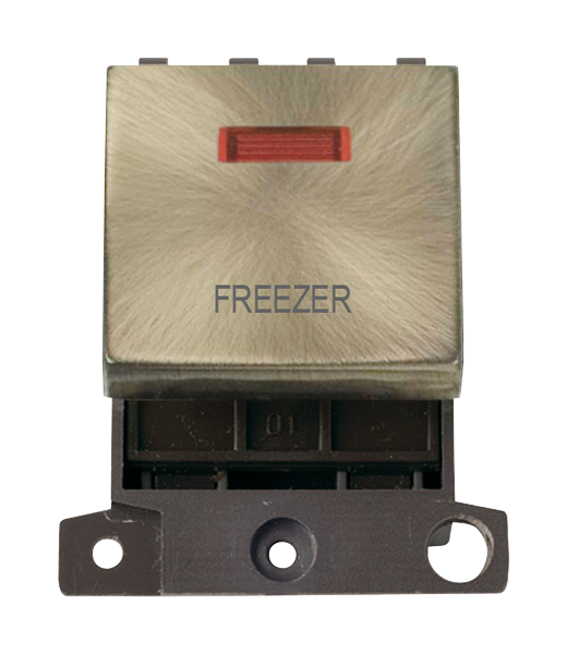 Click MiniGrid 20A DP FREEZER Switch Module with Neon (Twin Width) MD023xx-FZ