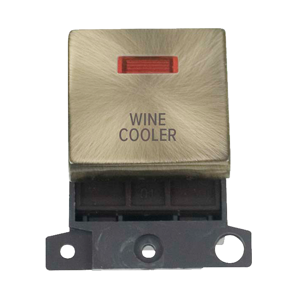 Click MiniGrid 20A DP WINE COOLER Switch Module with Neon (Twin Width) MD023xx-WC