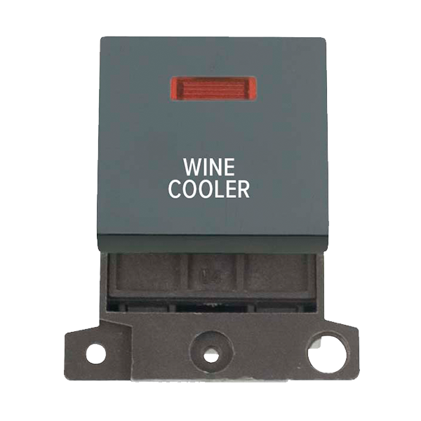 Click MiniGrid 20A DP WINE COOLER Switch Module with Neon (Twin Width) MD023xx-WC