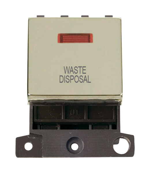 Click MiniGrid 20A DP WASTE DISPOSAL Switch Module with Neon (Twin Width) MD023xx-WD