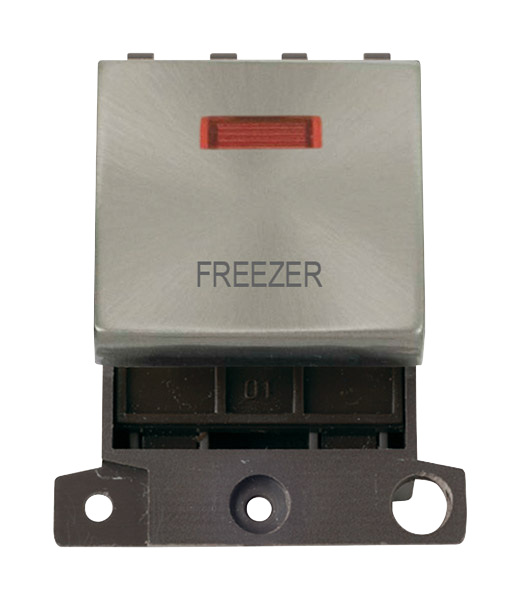 Click MiniGrid 20A DP FREEZER Switch Module with Neon (Twin Width) MD023xx-FZ