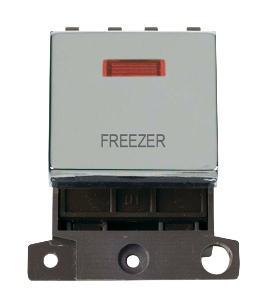 Click MiniGrid 20A DP FREEZER Switch Module with Neon (Twin Width) MD023xx-FZ