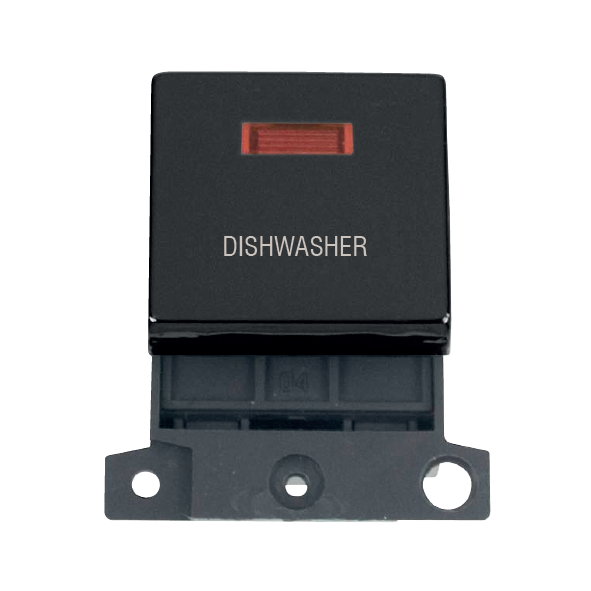 Click MiniGrid 20A DP DISHWASHER Switch Module with Neon (Twin Width) MD023xx-DW