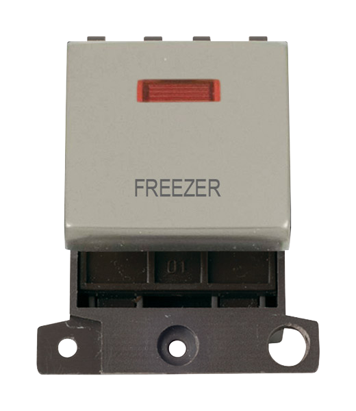 Click MiniGrid 20A DP FREEZER Switch Module with Neon (Twin Width) MD023xx-FZ