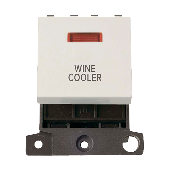 Click MiniGrid 20A DP WINE COOLER Switch Module with Neon (Twin Width) MD023xx-WC