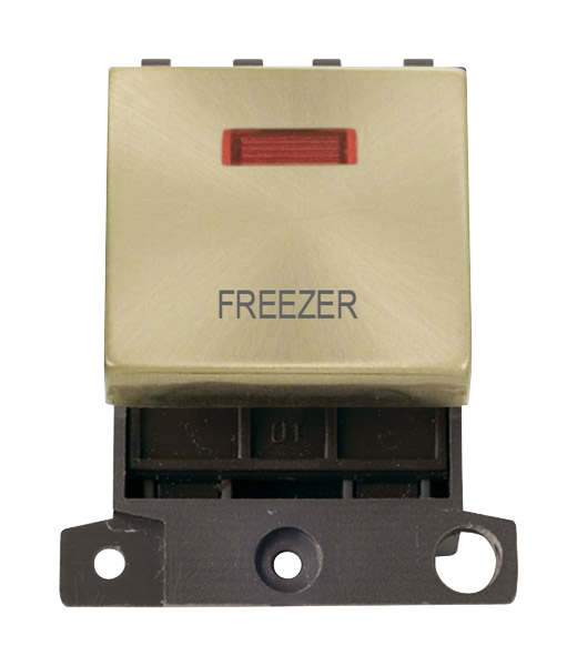 Click MiniGrid 20A DP FREEZER Switch Module with Neon (Twin Width) MD023xx-FZ