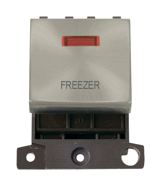 Click MiniGrid 20A DP FREEZER Switch Module with Neon (Twin Width) MD023xx-FZ