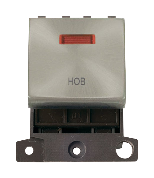 Click MiniGrid 20A DP HOB Switch Module with Neon (Twin Width) MD023xx-HB