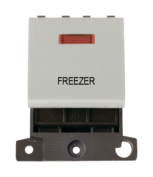 Click MiniGrid 20A DP FREEZER Switch Module with Neon (Twin Width) MD023xx-FZ