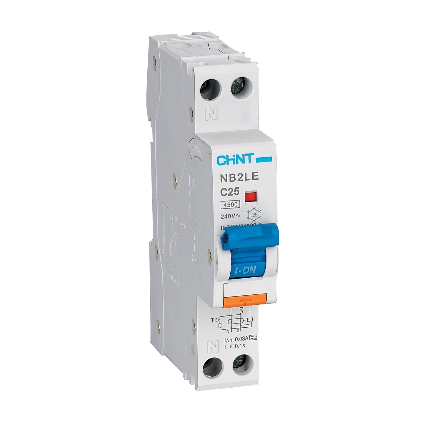 Chint NB2LE Series 10A 30mA 1P+N C Curve RCBO NB2LE-C10