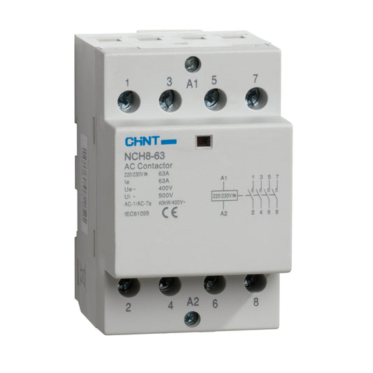 Chint 40A 230V 4 Pole 2 N/O + 2 N/C Modular Contactor NCH8-40/22-230V