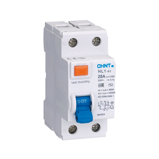 Chint 63A 30mA 2 Pole Type A RCD NL1-63-263/30-A