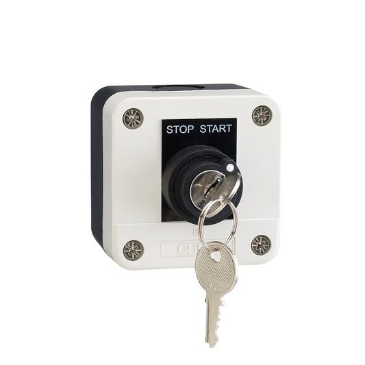 Chint 2 Position 1 N/O Selector Key Switch Station NP2-B142/K2