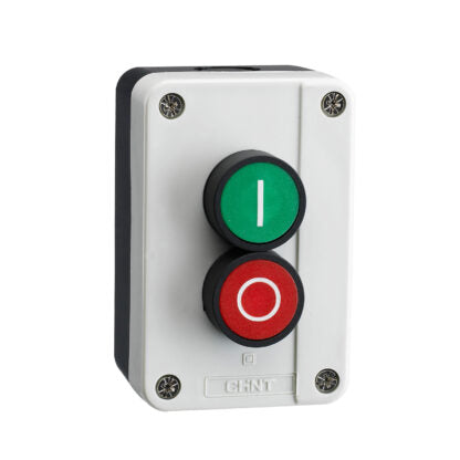 Chint 1 N/O + 1 N/O Green/Red Button Station NP2-B213
