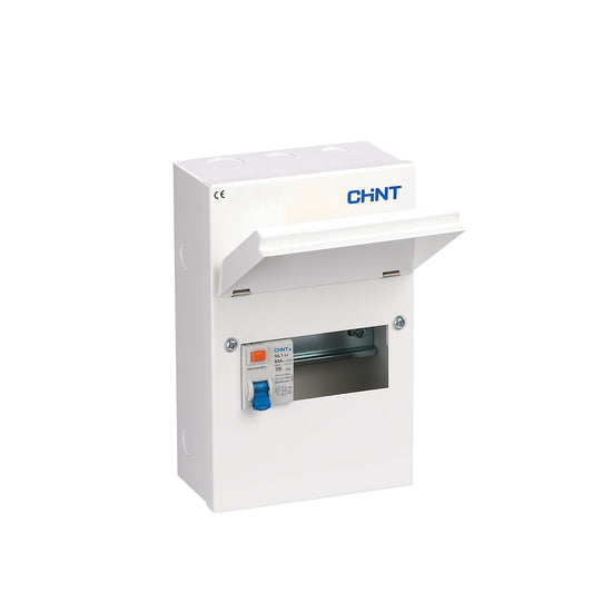 Chint 6 Way (4 Free) 63A Type A RCD Metal Consumer Unit NX3-6RCD-G