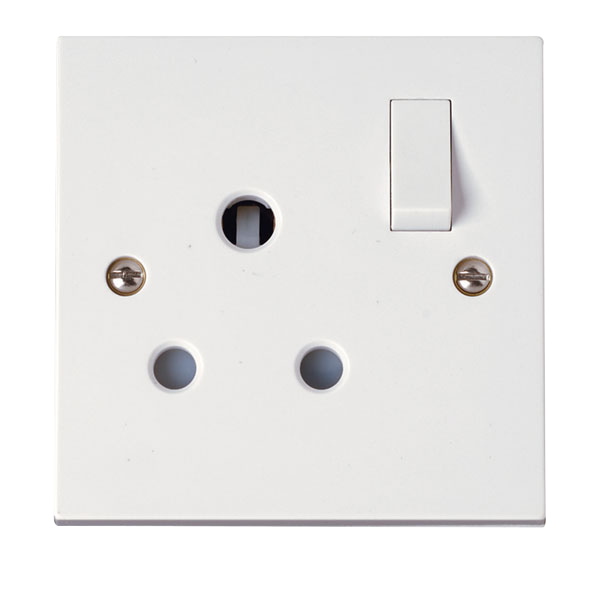 Click Polar 15A Round Pin Switched Socket PRW034