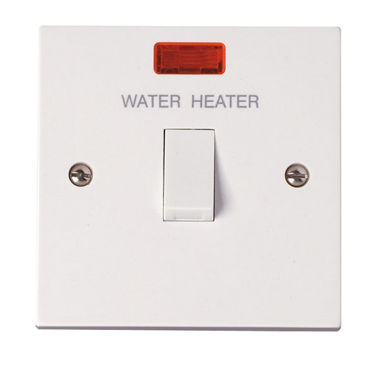 Click Polar 20A DP Water Heater Switch with Neon PRW042