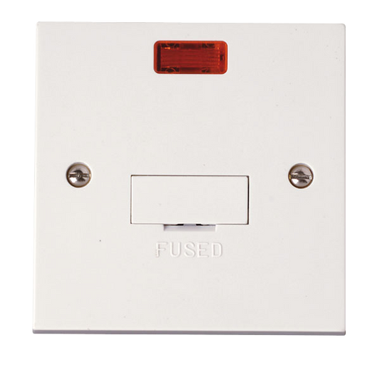 Click Polar 13A Fused Spur Connection Unit with Neon PRW053