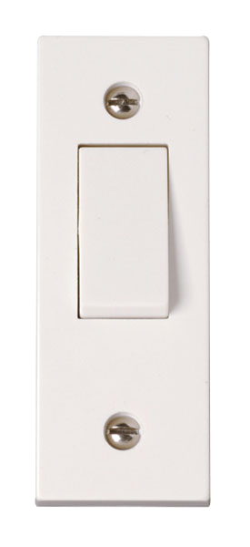 Click Polar 10AX  1 Gang 2 Way Architrave Switch PRW171