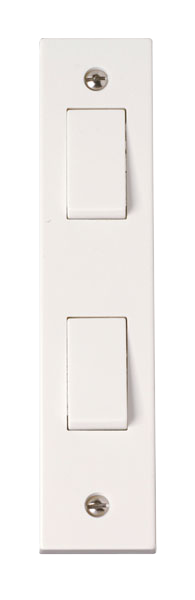 Click Polar 10AX 2 Gang 2 Way Architrave Switch PRW172