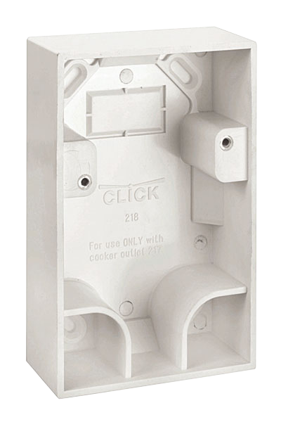 Click Polar 35mm Dual Pattress Back Box for PRW217 Outlet PRW218