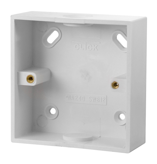 Click Polar 1 Gang 29mm Conduit Knock Out PVC Back Box PRW240