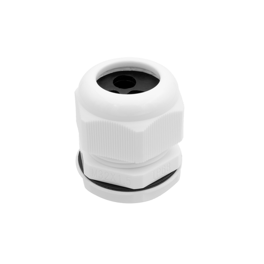 Unicrimp Q-Crimp Nylon 32mm Meter Tail Gland with Plug White QCGM32TPW