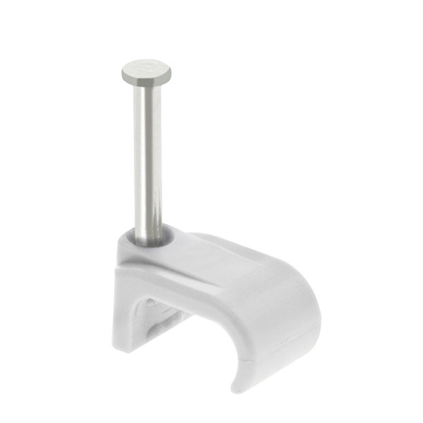 Unicrimp Q-Crimp 11 x 22mm Flat Oval Conduit Cable Clips White QFWC1