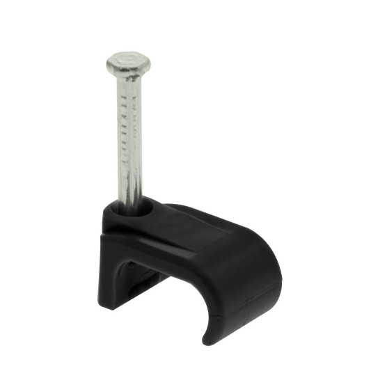 Unicrimp Q-Crimp 6 x 12.5mm Dual Coaxial Cable Clips Black QJ12B