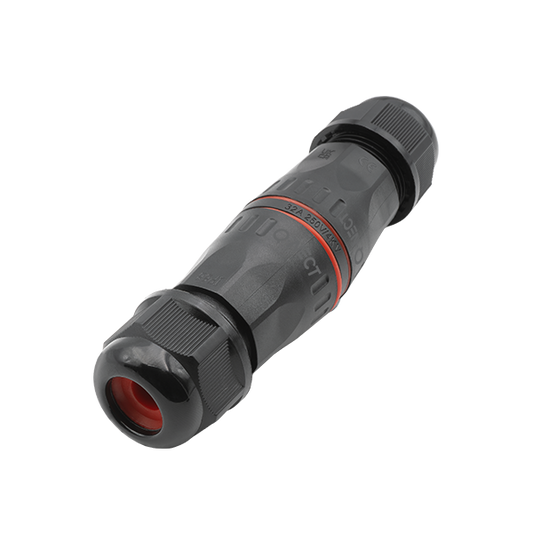 Unicrimp Q-Nect IP68 32A 2 Way 3 Pole Inline Connector QOE3032BLK