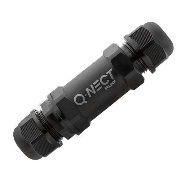 Unicrimp Q-Nect IP68 24A 2 Way 5 Pole Inline Connector QOE3052BLK