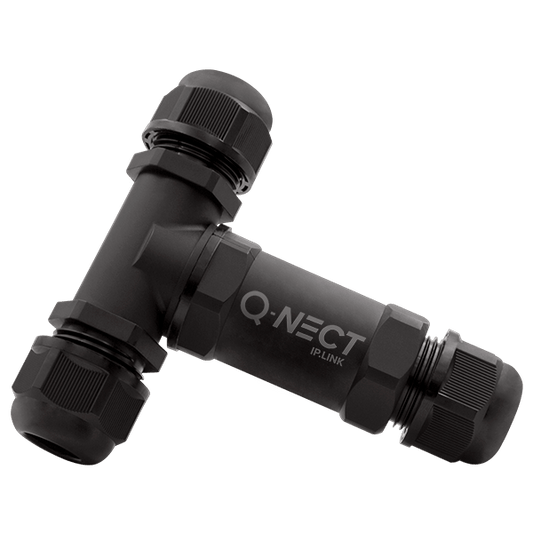 Unicrimp Q-Nect IP68 24A 3 Way 5 Pole T-Connector QOE3053BLK