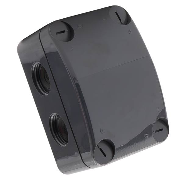 Unicrimp Q-Nect IP66 85 x 55 x 52mm Weatherproof Enclosure with Connectors Anthracite Grey QOE5553AGYF