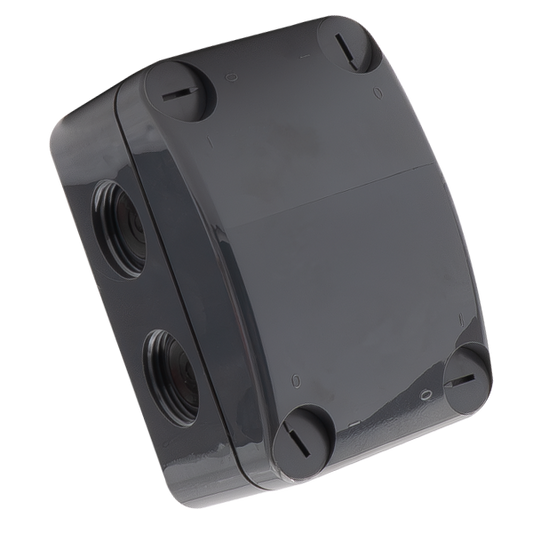 Unicrimp Q-Nect IP66 85 x 55 x 52mm Weatherproof Enclosure with Connectors Anthracite Grey QOE5553AGYF