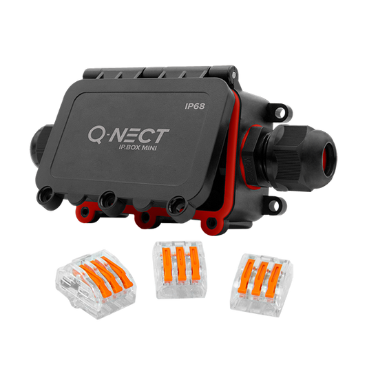 Unicrimp Q-Nect IP68 32A 2 Way 3 Pole Inline Connector Box QOE8332BLK