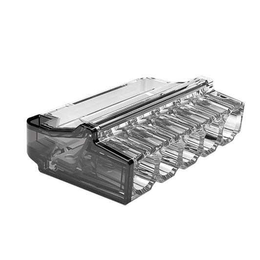 Unicrimp Q-Nect 32A 450V 5 Port Transparent Push In Wire Connector 100 Pack QP5242T2